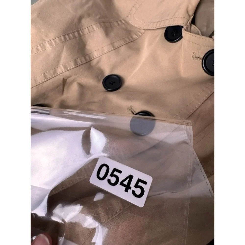 Ann Taylor‎ Loft Trench Coat Size 2 Tan Double Breasted Parisian Workwear  EUC